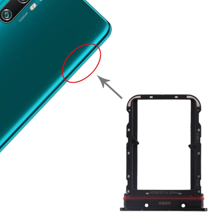 SIM Card Tray + SIM Card Tray For Xiaomi MI CC9 Pro / MI Note 10 / MI Note 10 Pro / MI Note 10 Lite (Black)