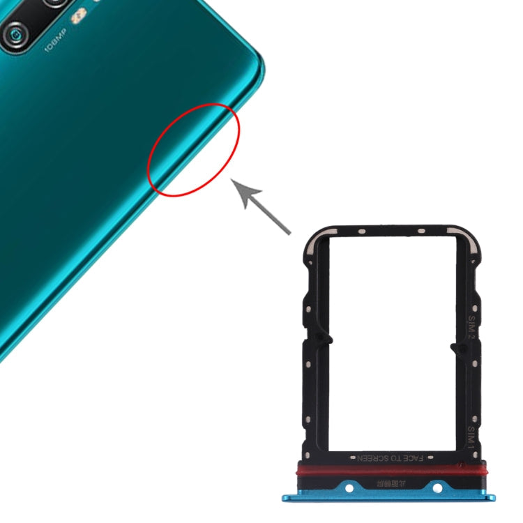 SIM Card Tray + SIM Card Tray For Xiaomi MI CC9 Pro / MI Note 10 / MI Note 10 Pro / MI Note 10 Lite (Blue)