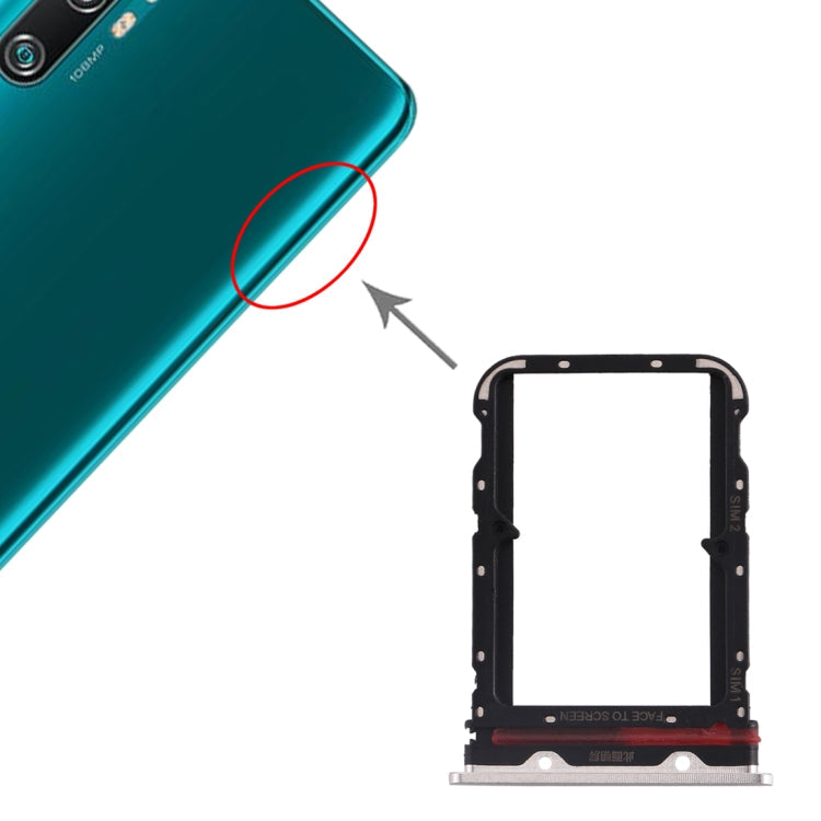 SIM Card Tray + SIM Card Tray For Xiaomi MI CC9 Pro / MI Note 10 / MI Note 10 Pro / MI Note 10 Lite (White)