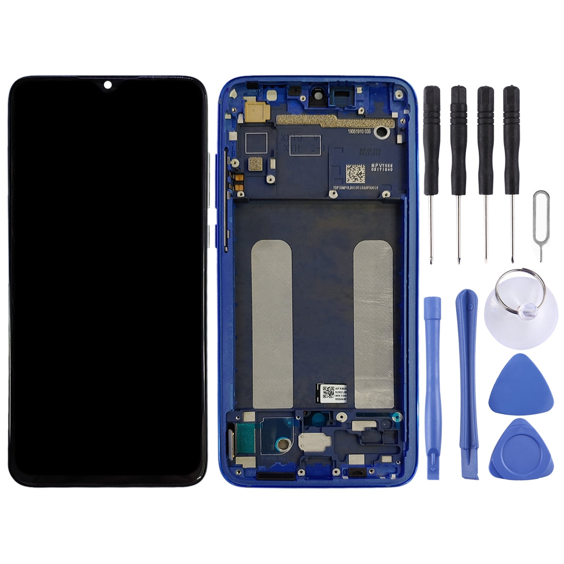 Ecran Complet LCD + Tactile + Châssis Xiaomi MI CC9 Bleu