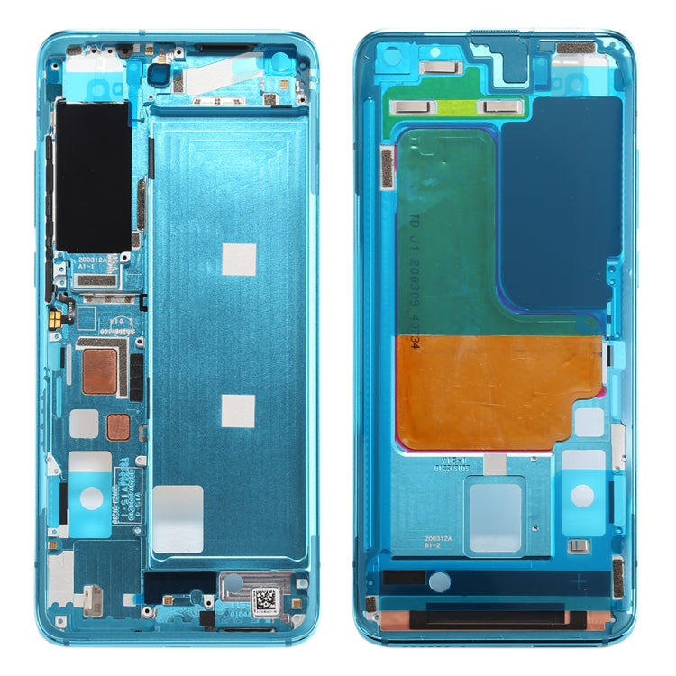 Front Housing LCD Frame Bezel Plate for Xiaomi MI 10 5G / MI 10 Pro 5G (Blue)