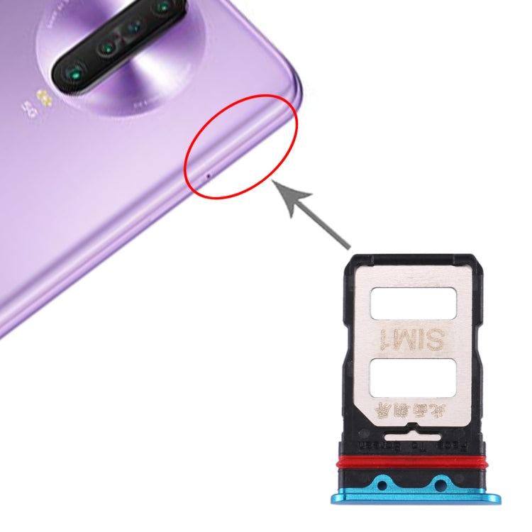 SIM Card Tray + SIM Card Tray For Xiaomi Redmi K30 Pro (Blue)