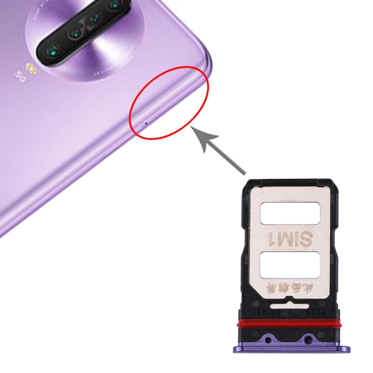 SIM Card Tray + SIM Card Tray for Xiaomi Redmi K30 Pro (Purple)