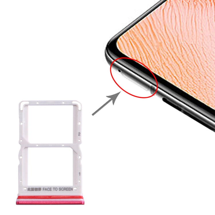 SIM Card Tray + SIM Card Tray for Xiaomi Redmi K30 5G (Red)