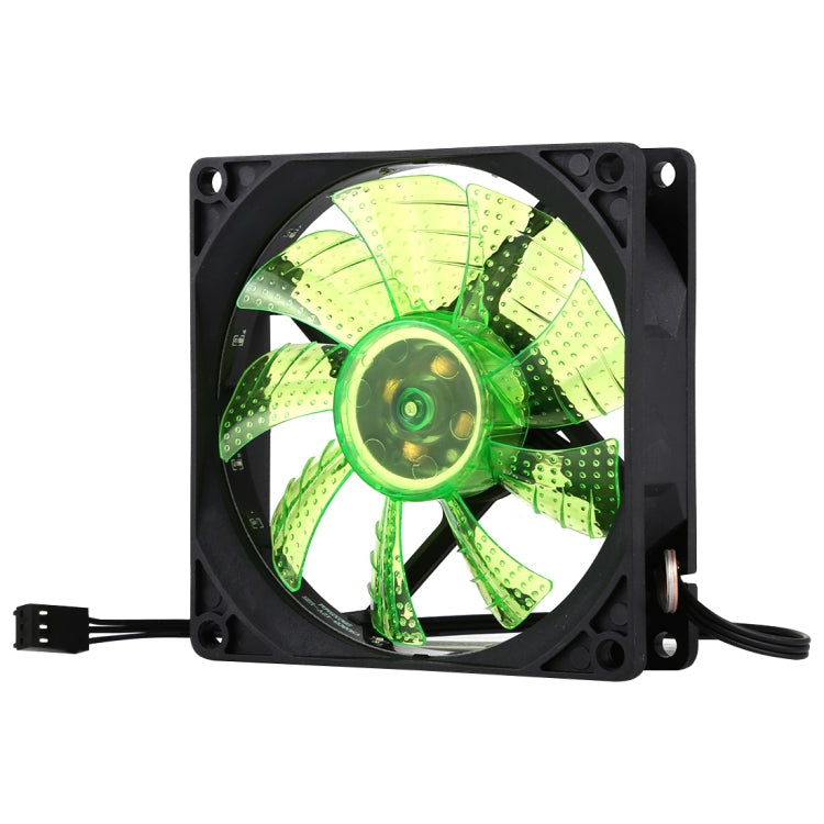 9 Inch 3Pin Computer Cooling Fan with Light Random Color Delivery. (Green)