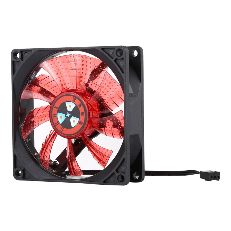 9 Inch 3Pin Computer Cooling Fan with Light Random Color Delivery. (Red)