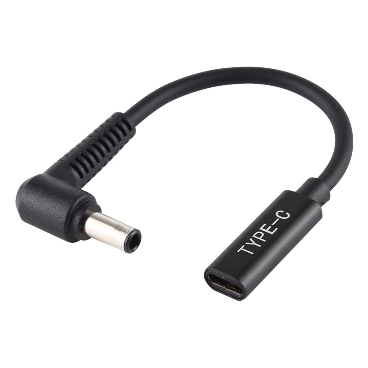 Câble de chargeur adaptateur secteur femelle DP 5.0x1.0mm vers Type-C (noir)