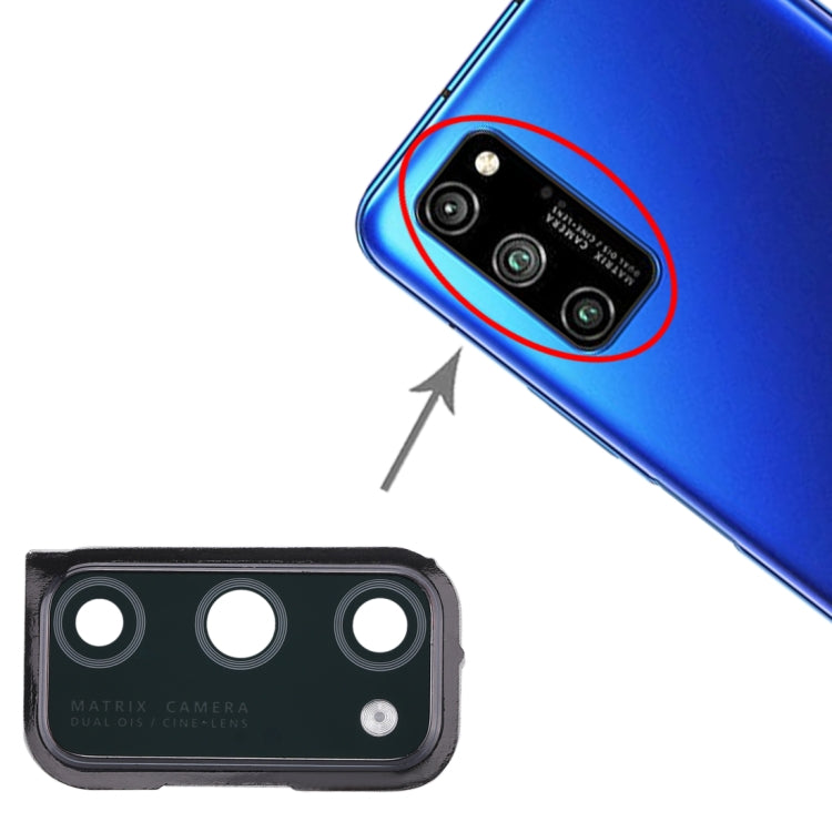 Couvercle d'objectif d'appareil photo d'origine pour Huawei Honor V30 Pro (noir)