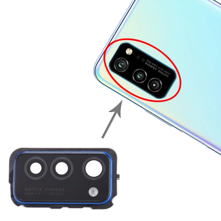 Couvercle d'objectif d'appareil photo d'origine pour Huawei Honor V30 (bleu foncé)