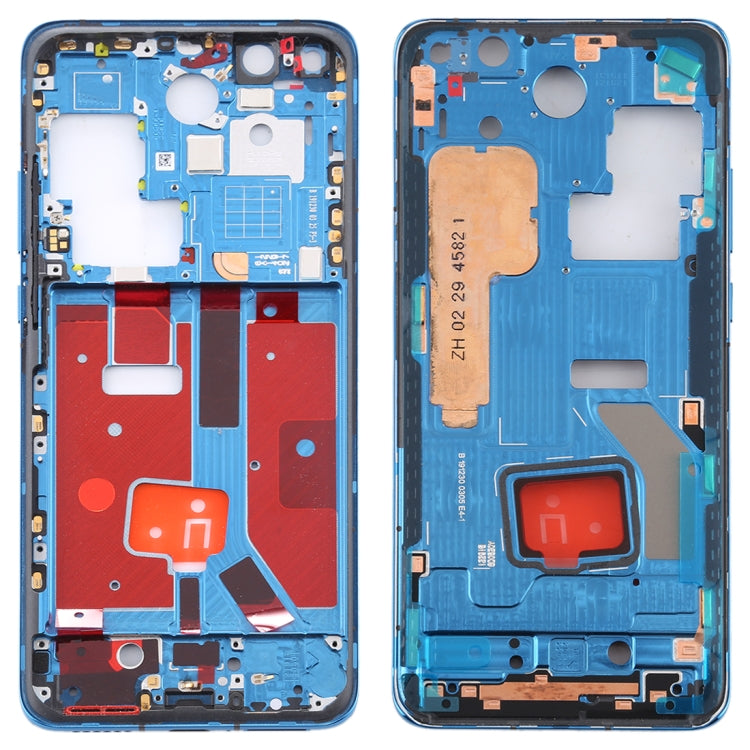 Placa de Bisel de Marco Medio Original con Teclas Laterales Para Huawei P40 Pro (Azul)