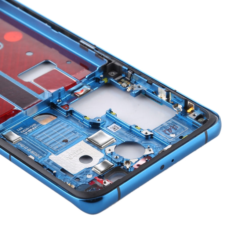 Original Middle Frame Bezel Plate with Side Keys for Huawei P40 Pro (Blue)
