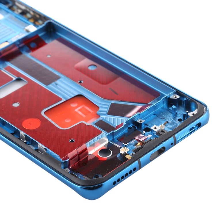 Original Middle Frame Bezel Plate with Side Keys for Huawei P40 Pro (Blue)