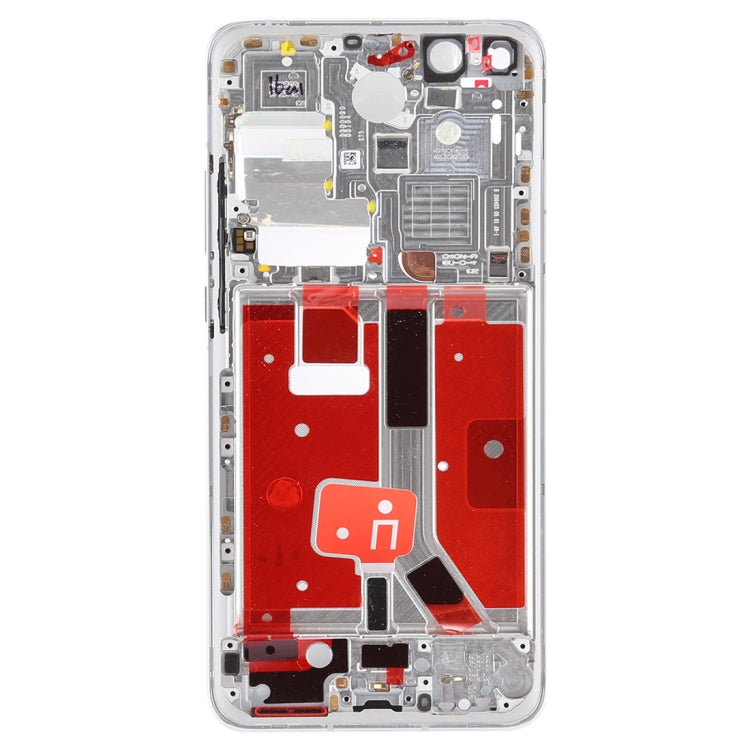 Original Middle Frame Bezel Plate with Side Keys for Huawei P40 Pro (Silver)