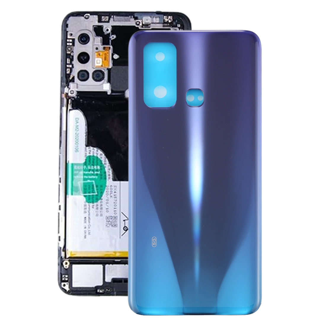Cache Batterie Cache Arrière Vivo Z6 5G Bleu