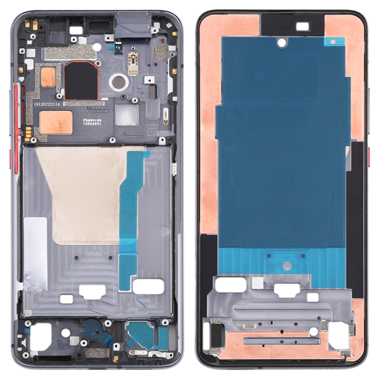 Placa de Bisel de Marco LCD de Carcasa Frontal con Teclas Laterales Para Xiaomi Redmi K30 Pro (Negro)