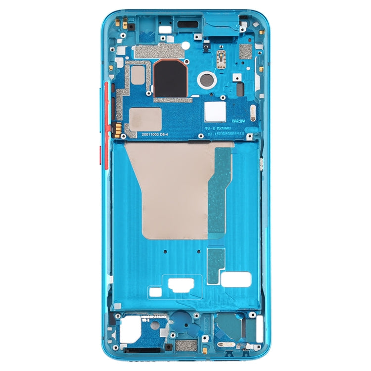 Placa de Bisel de Marco LCD de Carcasa Frontal con Teclas Laterales Para Xiaomi Redmi K30 Pro (Azul)