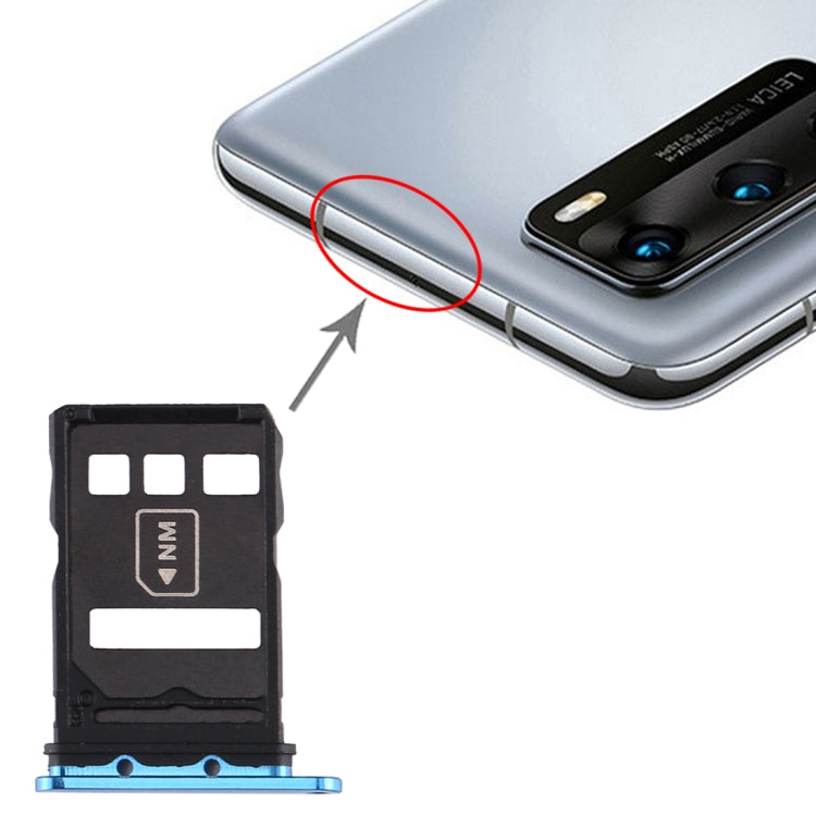 Bandeja Tarjeta SIM + Bandeja Tarjeta NM Para Huawei P40 (Azul)
