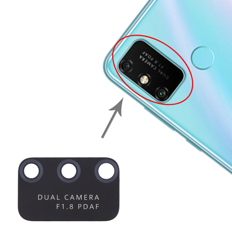 Lentille de caméra arrière 10 pièces (3 trous) pour Huawei Honor Play 9A