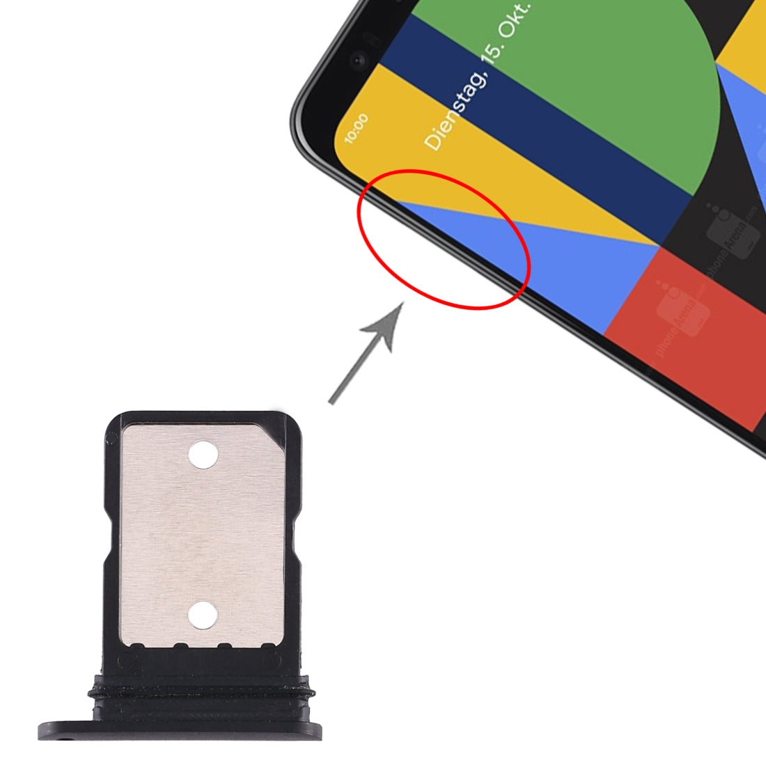 Micro SIM Plateau porte-carte SIM Google Pixel 4 / Pixel 4XL Noir