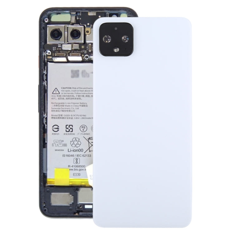 Battery Back Cover with Camera Lens Cover for Google Pixel 4XL (White)