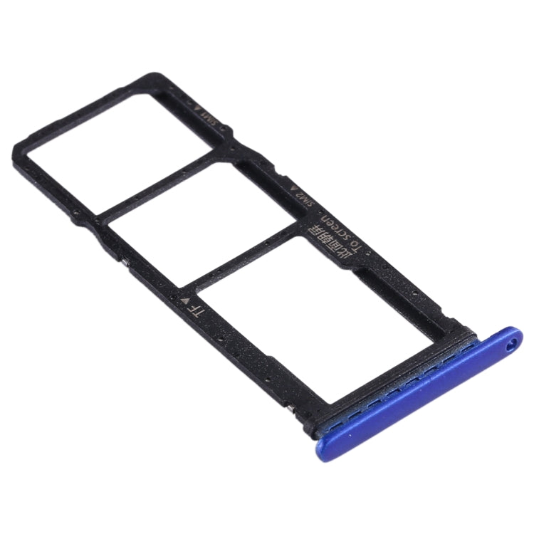 SIM Card Tray + SIM Card Tray + Micro SD Card Tray for Huawei Enjoy 10 / Honor Play 3 (Dark Blue)