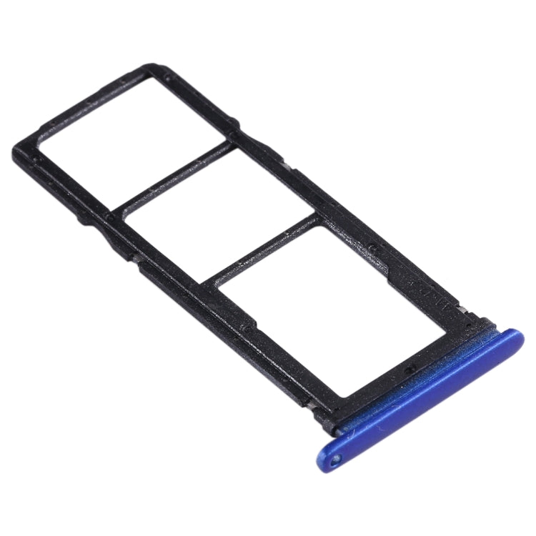 Bandeja de Tarjeta SIM + Bandeja de Tarjeta SIM + Bandeja de Tarjeta Micro SD Para Huawei Enjoy 10 / Honor Play 3 (Azul Oscuro)