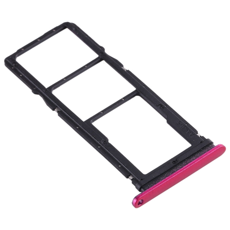 SIM Card Tray + SIM Card Tray + Micro SD Card Tray for Huawei Enjoy 10 / Honor Play 3 (Purple Red)