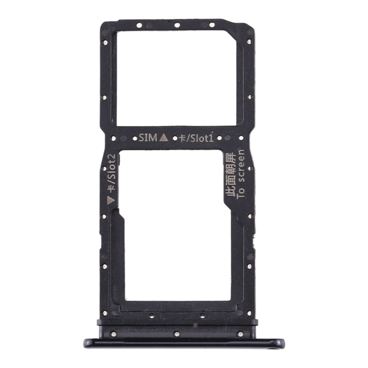 SIM Card Tray + SIM Card Tray / Micro SD Card Tray for Huawei Enjoy 10 Plus (Black)