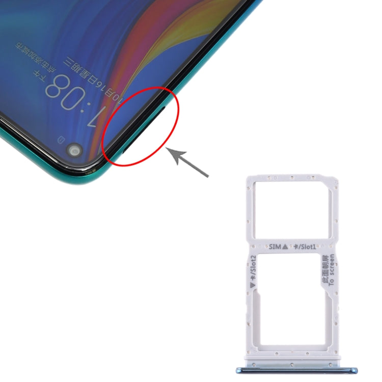 Bandeja Para Tarjeta SIM + Bandeja Para Tarjeta SIM / Bandeja Para Tarjeta Micro SD Para Huawei Enjoy 10 Plus (Azul)