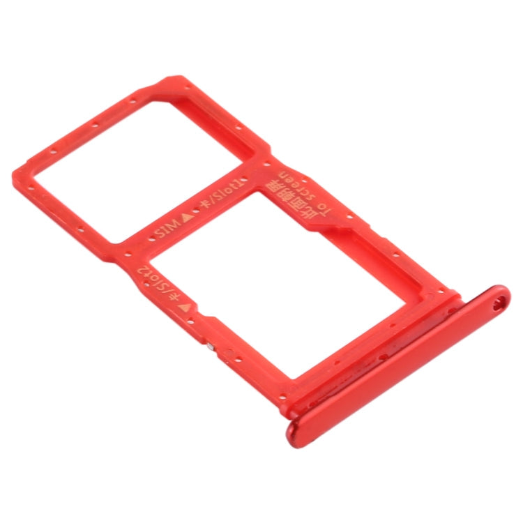 SIM Card Tray + SIM Card Tray / Micro SD Card Tray for Huawei Enjoy 10 Plus (Red)