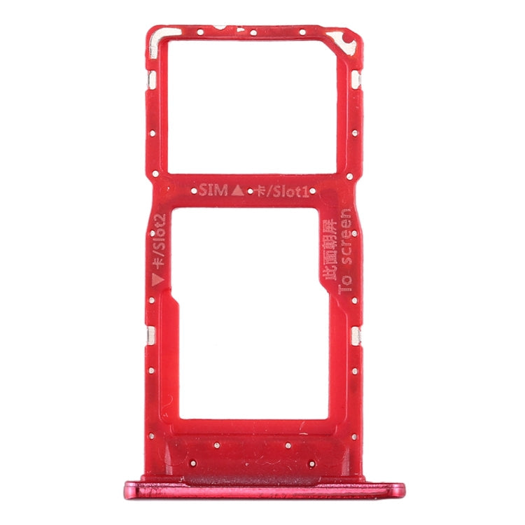 Plateau de carte SIM + plateau de carte SIM / plateau de carte Micro SD pour Huawei Enjoy 9S (rouge)