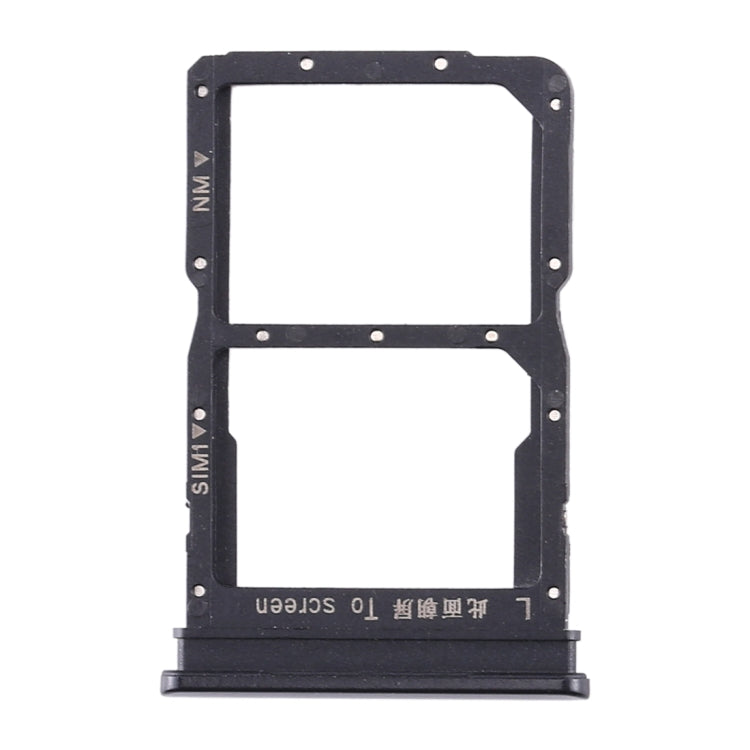 SIM Card Tray + NM Card Tray For Huawei Honor 20 Lite (Black)