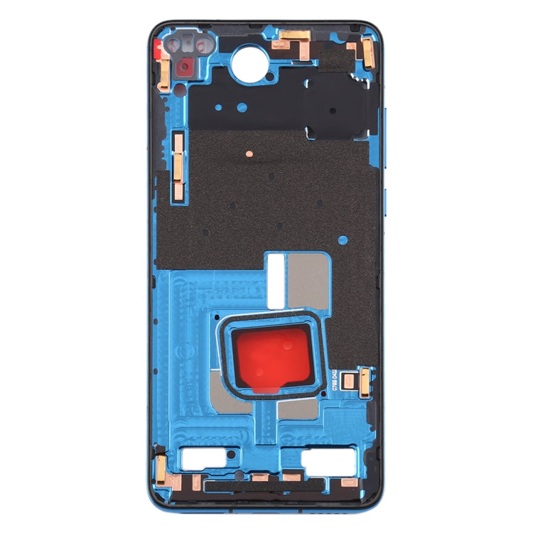 Plaque de cadre central d'origine avec touches latérales pour Huawei P40 (bleu)