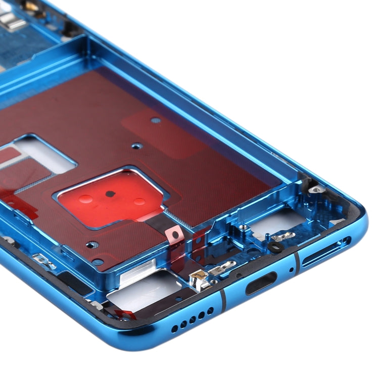 Plaque de cadre central d'origine avec touches latérales pour Huawei P40 (bleu)
