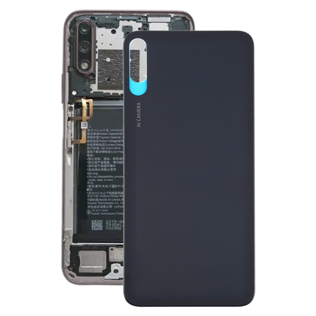 Cache Batterie Coque Arrière Huawei Enjoy 10 Noir