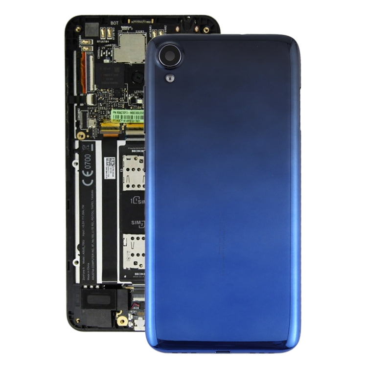 Coque arrière de batterie avec touches latérales pour Asus Zenfone Live (L2) (Bleu)