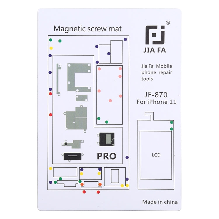 Tablero de Tornillo de almohadilla Magnética JIAFA JF-870 Para iPhone 11 Pro