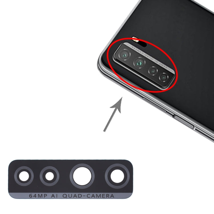 Lentille de caméra arrière 10 pièces pour Huawei P40 Lite 5G / Nova 7 SE