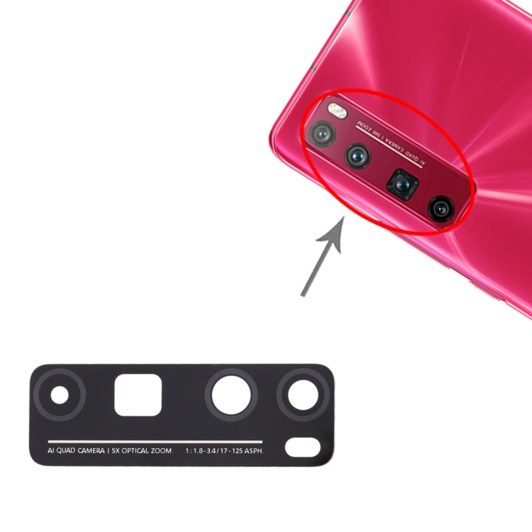 Lentille de caméra arrière 10 pièces pour Huawei Nova 7 Pro 5G (noir)