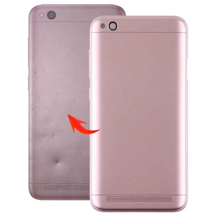 Boîtier arrière avec objectif de caméra et touches latérales pour Xiaomi Redmi 5A (or rose)