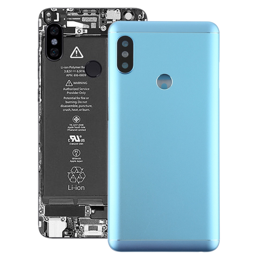 Cache Batterie Cache Arrière + Objectif Caméra Arrière Xiaomi Redmi Note 5 Bleu