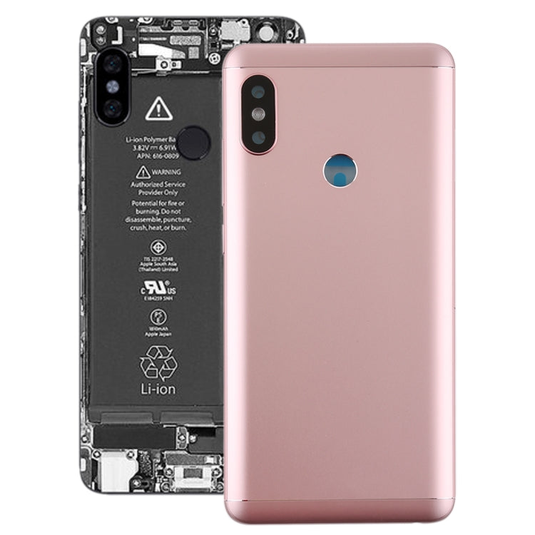 Coque arrière avec objectif d'appareil photo et touches latérales pour Xiaomi Redmi Note 5 (or rose)