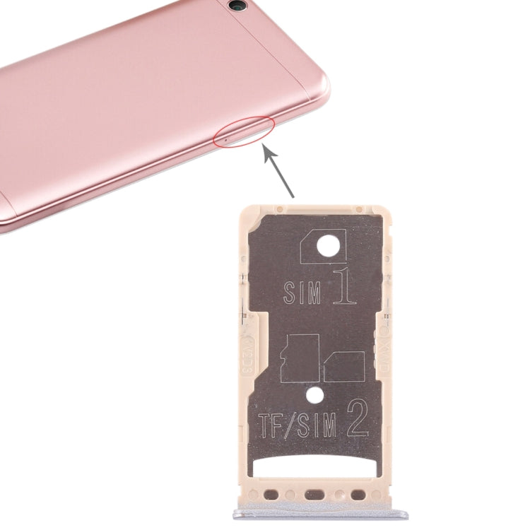 2 Tiroir Carte SIM / Tiroir Carte Micro SD pour Xiaomi Redmi 5A (Gris)