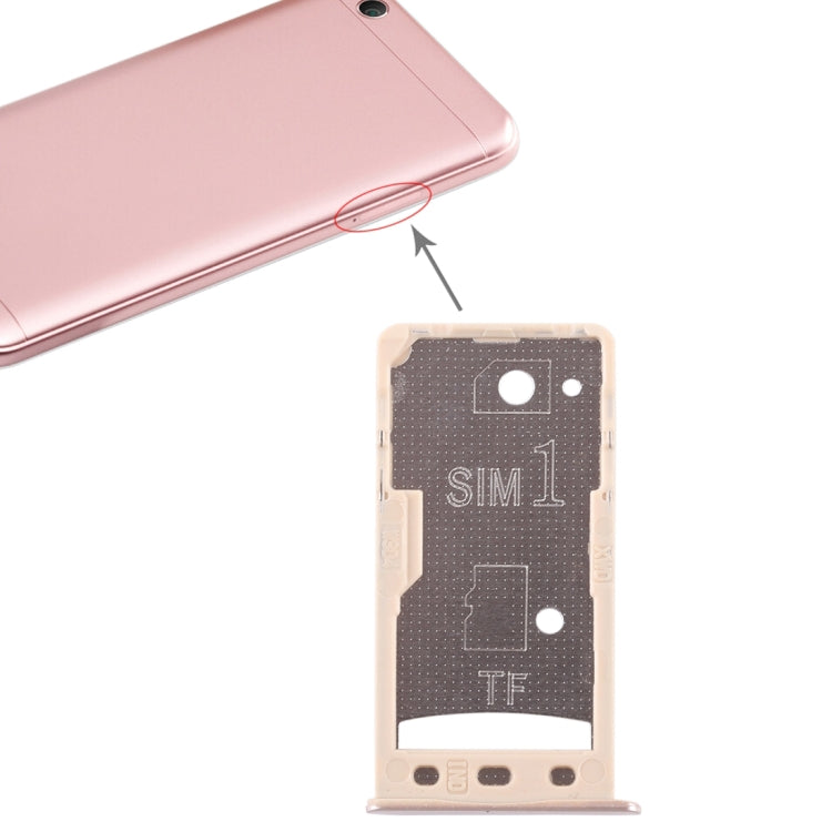 2 SIM Card Tray / Micro SD Card Tray for Xiaomi Redmi 5A (Gold)