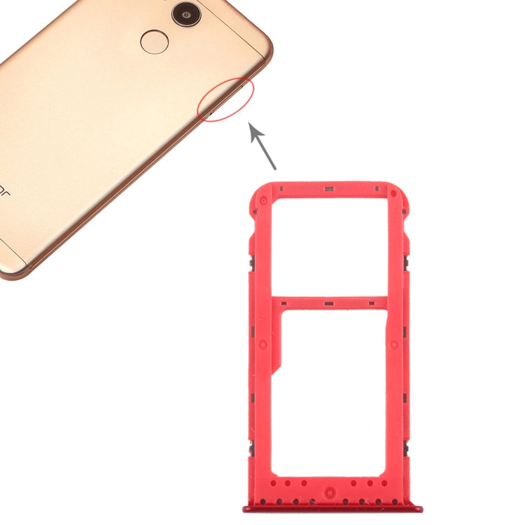 Bandeja de Tarjeta SIM + Bandeja de Tarjeta SIM / Bandeja de Tarjeta Micro SD Para Huawei Honor V9 Play (Rojo)