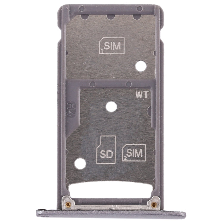 2 Plateau de carte SIM / Plateau de carte Micro SD pour Huawei Enjoy 6 / AL00 (Gris)
