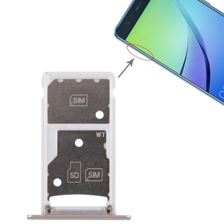 2 SIM-Kartenfach / Micro-SD-Kartenfach für Huawei Enjoy 6 / AL00 (Gold)