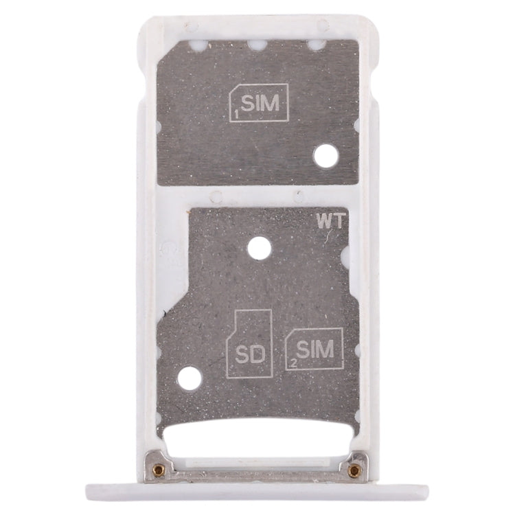 2 Plateau de carte SIM / Plateau de carte Micro SD pour Huawei Enjoy 6 / AL00 (Blanc)