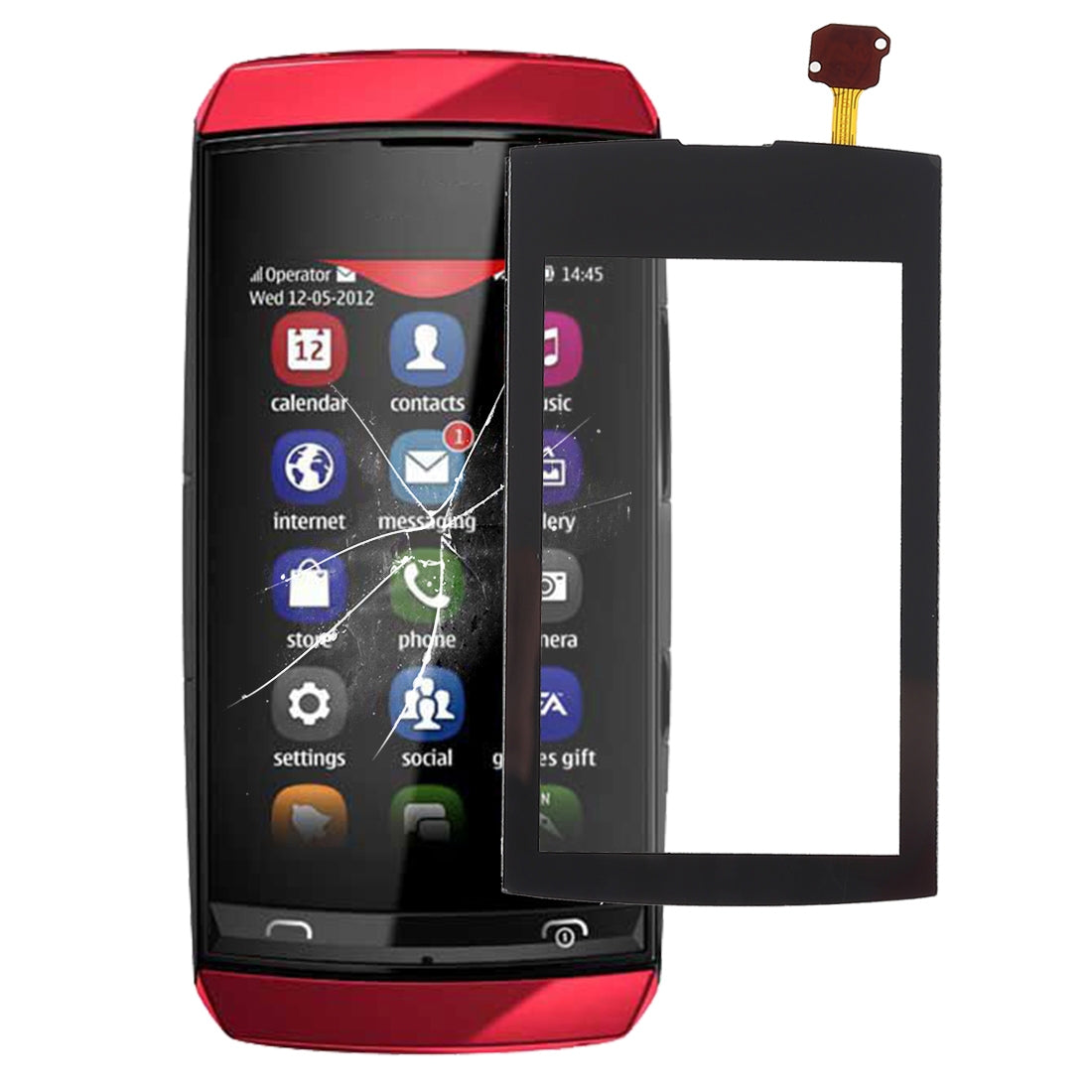 Touch Screen Digitizer Nokia Asha 305 Black