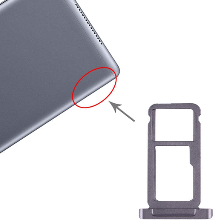 SIM Card Tray + Micro SD Card Tray for Huawei MediaPad M5 10 (4G Version) (Black)